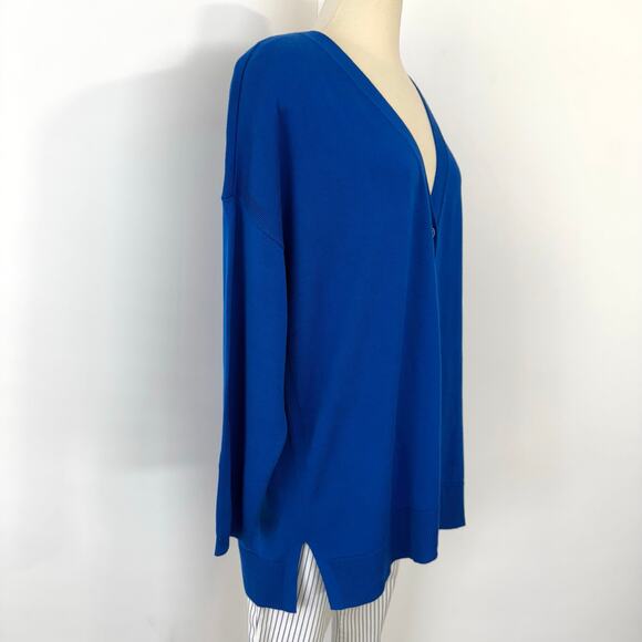 Talbots Royal Blue V-Neck Button Down Cardigan Sweater 2X Petite NWT - Picture 5 of 11